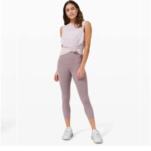 NWOT Lululemon Wunder Under Crop High-Rise Scallop Full-On Lunar Rock 🧜‍♀️🎀💕